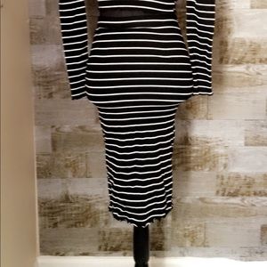 2 piece black an white skirt set